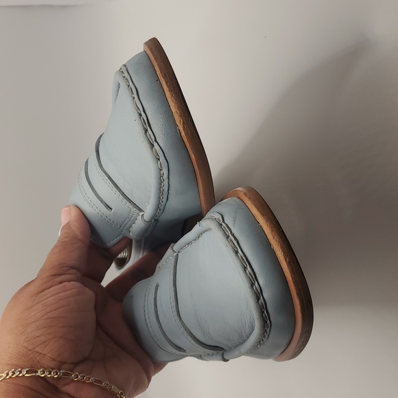 Etienne Aigner Vintage Women's Stella Blue Leather Penny Loafers Sz 7.5 Preppy - Picture 9 of 13